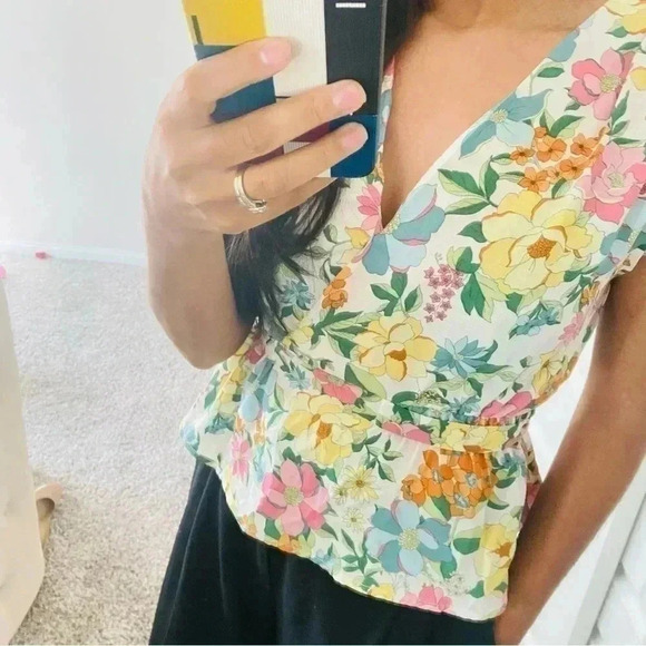 FLORAL Peplum Blouse - Picture 4 of 6